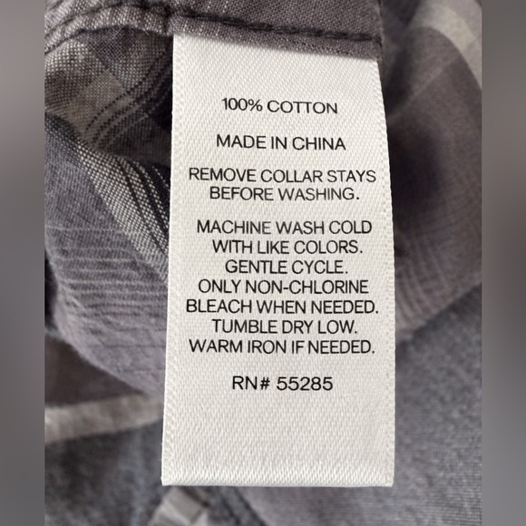 Express Western Wear Men’s Gray Plaid Cowboy Snap Close Shirt XL 17-17.5 - Picture 5 of 7